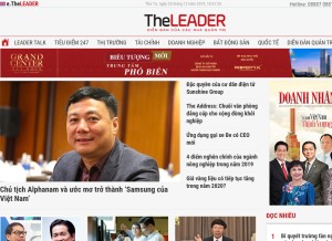 How theleader.vn looks like on a tablet such as an iPad.