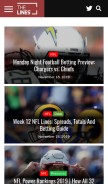 How thelines.com looks like on a mobile device such as an iPhone.