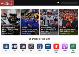 How thelines.com looks like on a tablet such as an iPad.