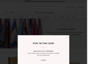 How thelittlemarket.com looks like on a tablet such as an iPad.