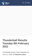 How thelotteryresults.uk looks like on a mobile device such as an iPhone.