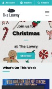 How thelowry.com looks like on a mobile device such as an iPhone.
