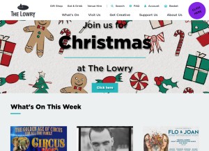 How thelowry.com looks like on a tablet such as an iPad.