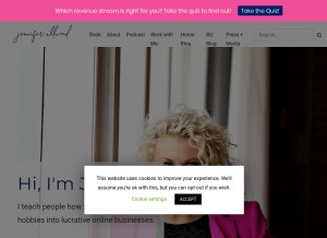 How themagicbrushinc.com looks like on a tablet such as an iPad.