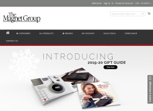 How themagnetgroup.com looks like on a tablet such as an iPad.