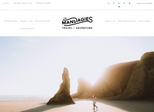 How themandagies.com looks like on a tablet such as an iPad.
