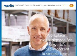 How themarlincompany.com looks like on a tablet such as an iPad.