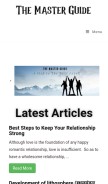 How themasterguide.com looks like on a mobile device such as an iPhone.