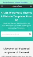 How themeforest.net looks like on a mobile device such as an iPhone.