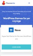 How themeisle.com looks like on a mobile device such as an iPhone.