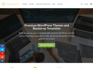 How themeluxury.com looks like on a tablet such as an iPad.