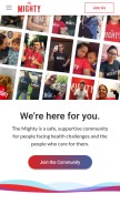 How themighty.com looks like on a mobile device such as an iPhone.