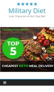 How themilitarydiet.com looks like on a mobile device such as an iPhone.