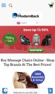 How themodernback.com looks like on a mobile device such as an iPhone.