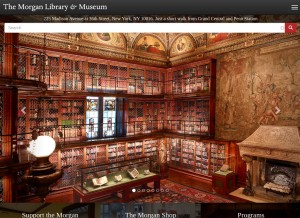 How themorgan.org looks like on a tablet such as an iPad.