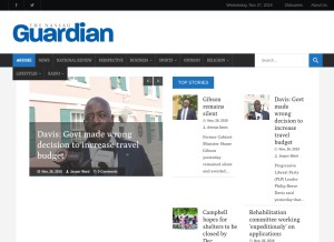 How thenassauguardian.com looks like on a tablet such as an iPad.