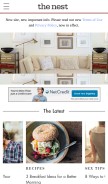 How thenest.com looks like on a mobile device such as an iPhone.