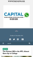 How thenews.mx looks like on a mobile device such as an iPhone.