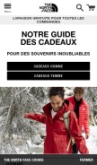 How thenorthface.com looks like on a mobile device such as an iPhone.