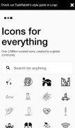How thenounproject.com looks like on a mobile device such as an iPhone.