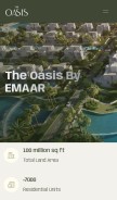 How theoasisdxb.com looks like on a mobile device such as an iPhone.