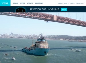 How theoceancleanup.com looks like on a tablet such as an iPad.