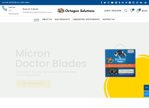 How theoctagonsolutions.com looks like on a tablet such as an iPad.