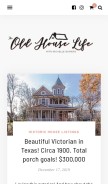 How theoldhouselife.com looks like on a mobile device such as an iPhone.