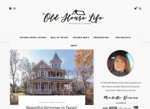 How theoldhouselife.com looks like on a tablet such as an iPad.