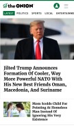How theonion.com looks like on a mobile device such as an iPhone.