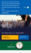 How theopen.com looks like on a mobile device such as an iPhone.