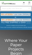 How thepapermillstore.com looks like on a mobile device such as an iPhone.