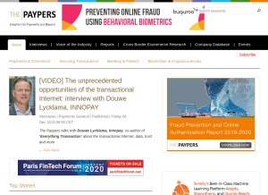 How thepaypers.com looks like on a tablet such as an iPad.