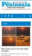 How thepeninsulaqatar.com looks like on a mobile device such as an iPhone.