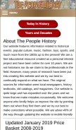 How thepeoplehistory.com looks like on a mobile device such as an iPhone.