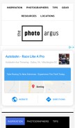How thephotoargus.com looks like on a mobile device such as an iPhone.