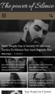 How thepowerofsilence.co looks like on a mobile device such as an iPhone.
