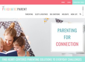 How thepragmaticparent.com looks like on a tablet such as an iPad.