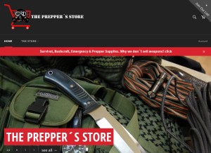 How theprepperstore.online looks like on a tablet such as an iPad.