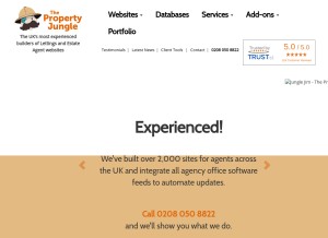 How thepropertyjungle.com looks like on a tablet such as an iPad.