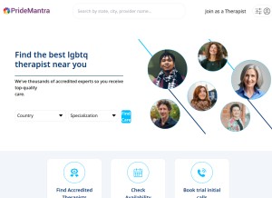 How therapist.lgbtqiacounseling.com looks like on a tablet such as an iPad.