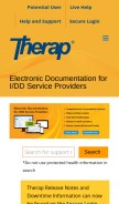 How therapservices.net looks like on a mobile device such as an iPhone.