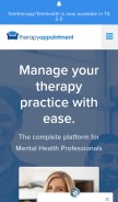 How therapyappointment.com looks like on a mobile device such as an iPhone.