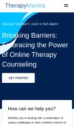 How therapymantra.in looks like on a mobile device such as an iPhone.