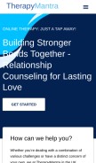 How therapymantra.uk looks like on a mobile device such as an iPhone.