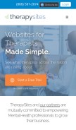 How therapysites.com looks like on a mobile device such as an iPhone.