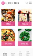How therecipecritic.com looks like on a mobile device such as an iPhone.