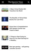 How thereportertimes.com looks like on a mobile device such as an iPhone.