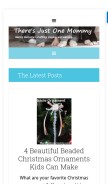 How theresjustonemommy.com looks like on a mobile device such as an iPhone.