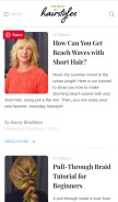 How therighthairstyles.com looks like on a mobile device such as an iPhone.